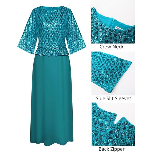 GRACE KARIN Mother of Bride Dresses Large Sequins - Picture 2 of 7